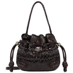 BOLSA MÉDIA BUCKET TOULERIE SCHUTZ MARROM