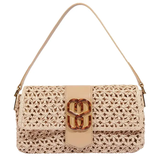 BOLSA MÉDIA RÁFIA PARADISE SCHUTZ BEGE