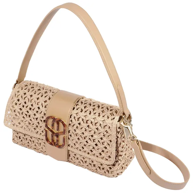 BOLSA MÉDIA RÁFIA PARADISE SCHUTZ BEGE