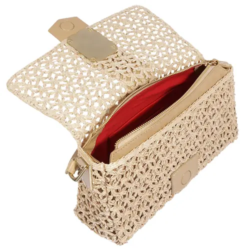 BOLSA MÉDIA RÁFIA PARADISE SCHUTZ BEGE