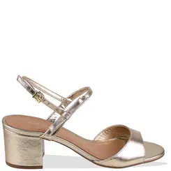 SANDÁLIA SALTO MÉDIO AREZZO DOURADO