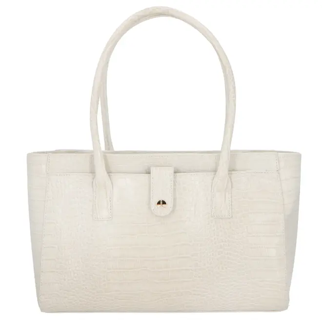 BOLSA GRANDE CROCO LUIZA BARCELOS BRANCO