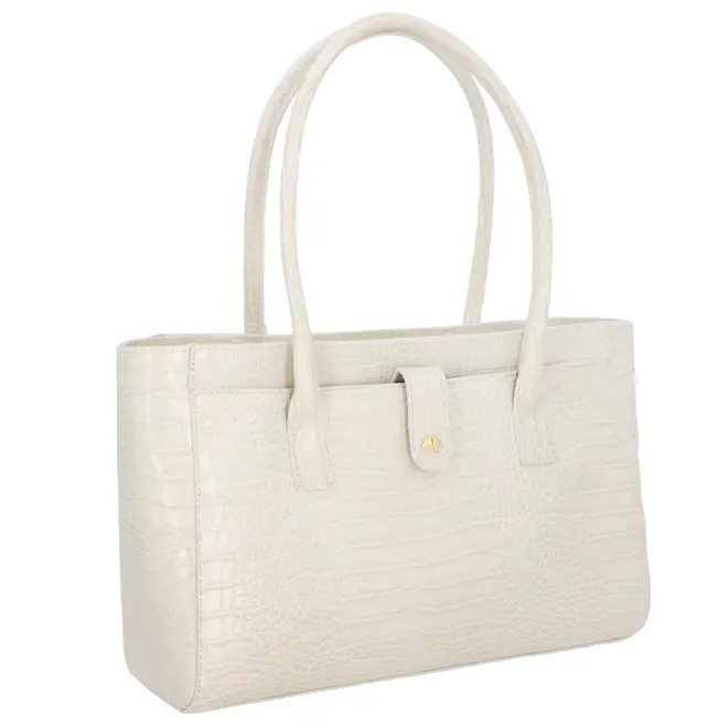 BOLSA GRANDE CROCO LUIZA BARCELOS BRANCO