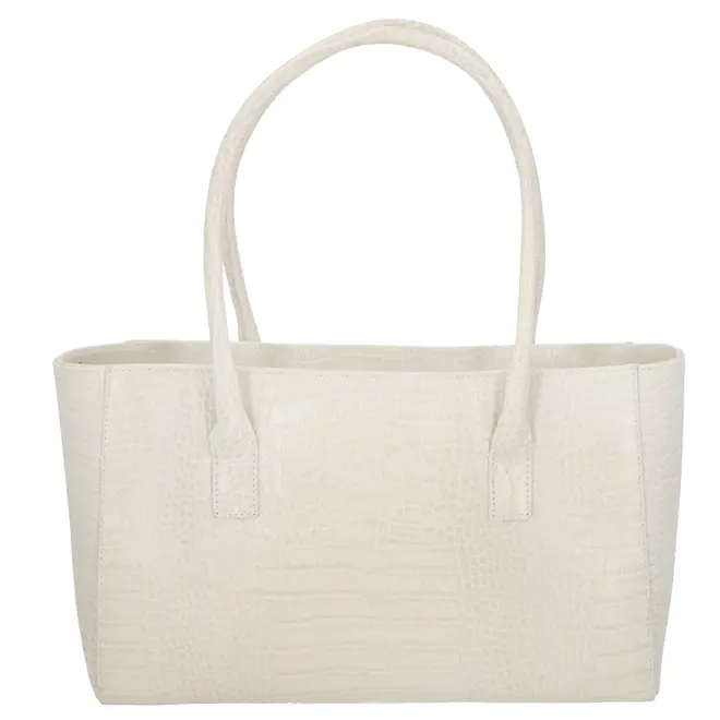 BOLSA GRANDE CROCO LUIZA BARCELOS BRANCO