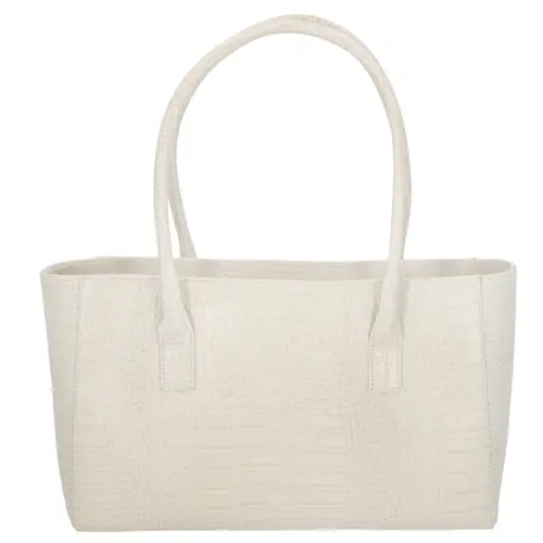 BOLSA GRANDE CROCO LUIZA BARCELOS BRANCO
