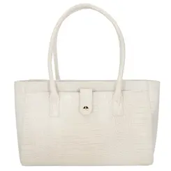 BOLSA GRANDE CROCO LUIZA BARCELOS BRANCO