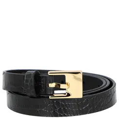 CINTO FINO CROCO LUIZA BARCELOS PRETO