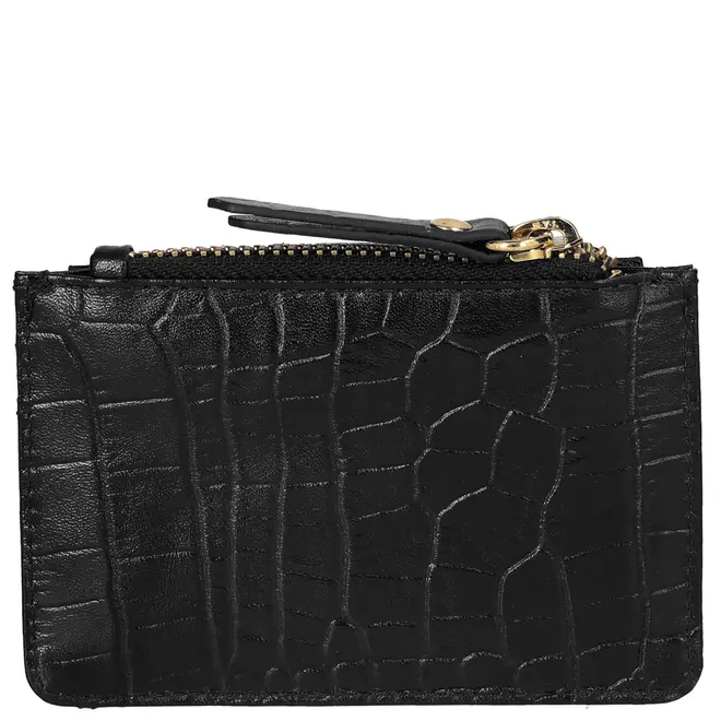 MINI PORTA-CORTÕES CROCO LUIZA BARCELOS PRETO