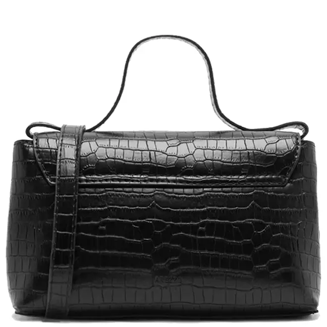 BOLSA PEQUENA CROCO AREZZO PRETO