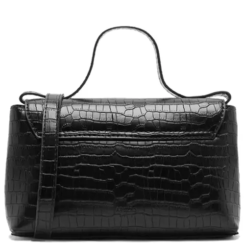BOLSA PEQUENA CROCO AREZZO PRETO