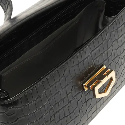 BOLSA PEQUENA CROCO AREZZO PRETO