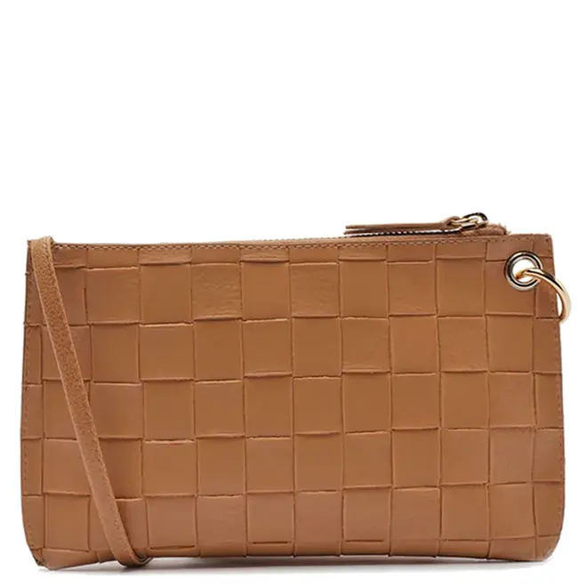 BOLSA PEQUENA TRESSÊ AREZZO CARAMELO