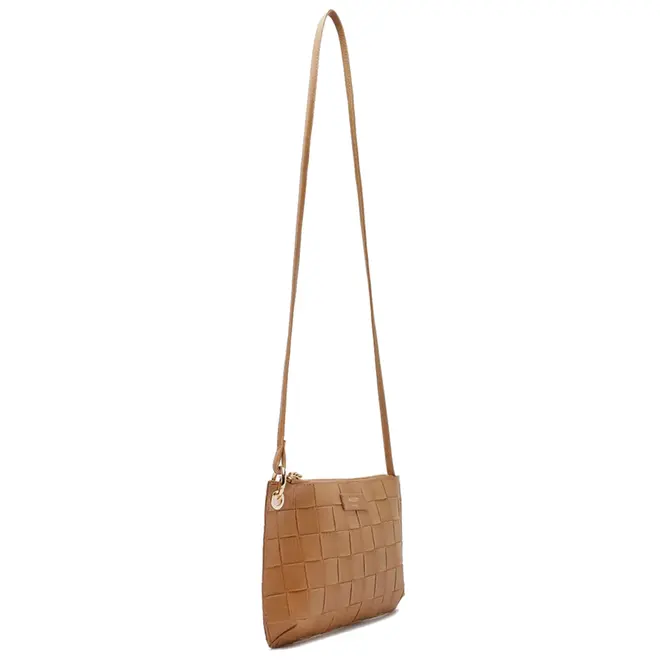 BOLSA PEQUENA TRESSÊ AREZZO CARAMELO