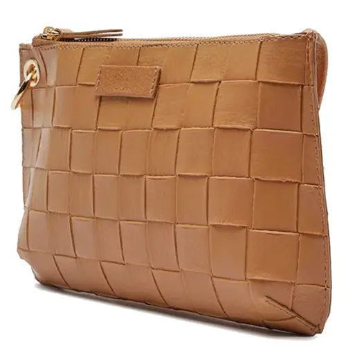 BOLSA PEQUENA TRESSÊ AREZZO CARAMELO
