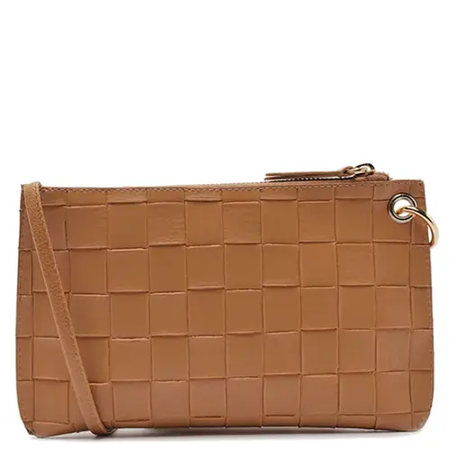 BOLSA PEQUENA TRESSÊ AREZZO CARAMELO