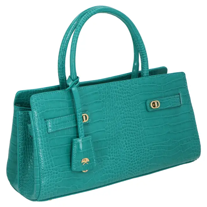 BOLSA MÉDIA CROCO LUIZA BARCELOS VERDE