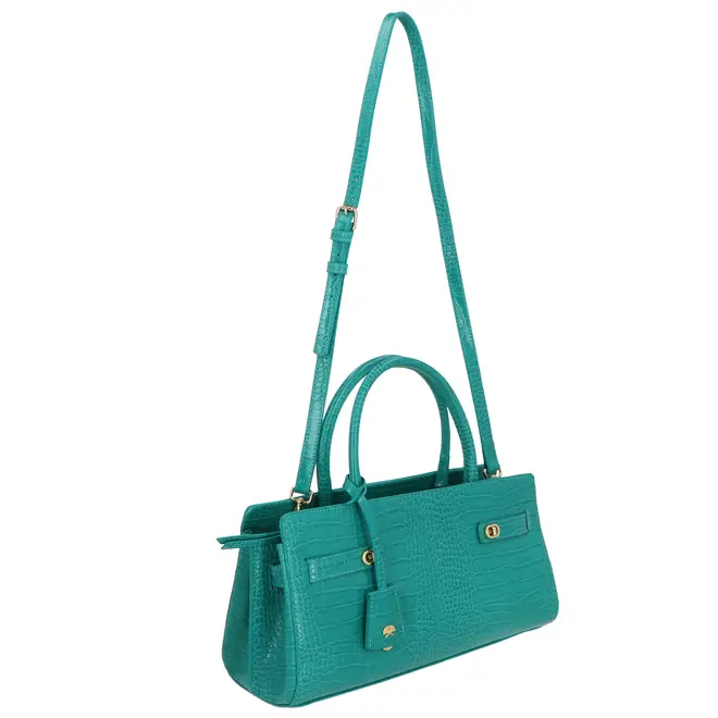 BOLSA MÉDIA CROCO LUIZA BARCELOS VERDE
