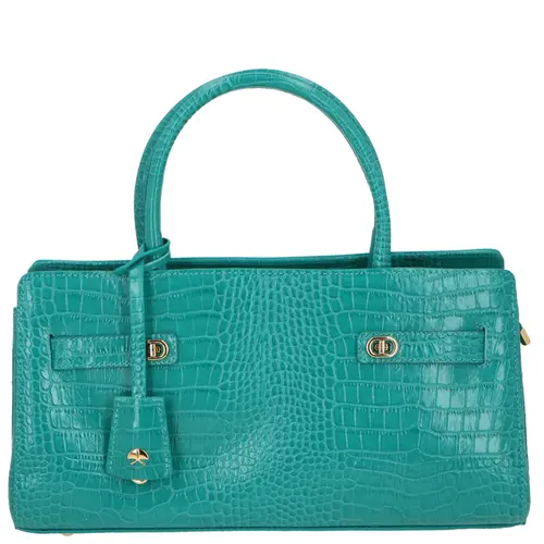 BOLSA MÉDIA CROCO LUIZA BARCELOS VERDE