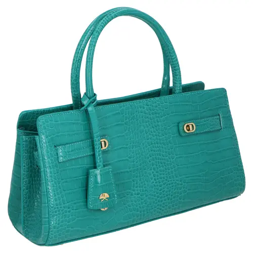 BOLSA MÉDIA CROCO LUIZA BARCELOS VERDE