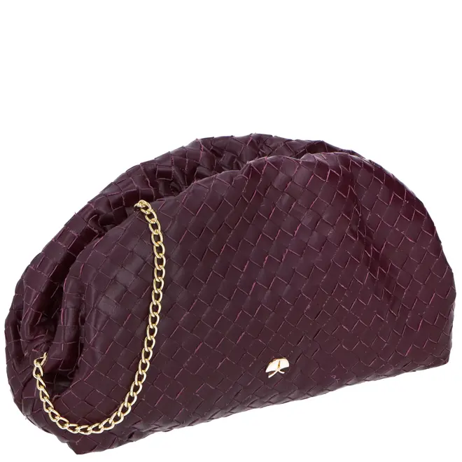CLUTCH PEQUENA TRESSÊ LUIZA BARCELOS VINHO