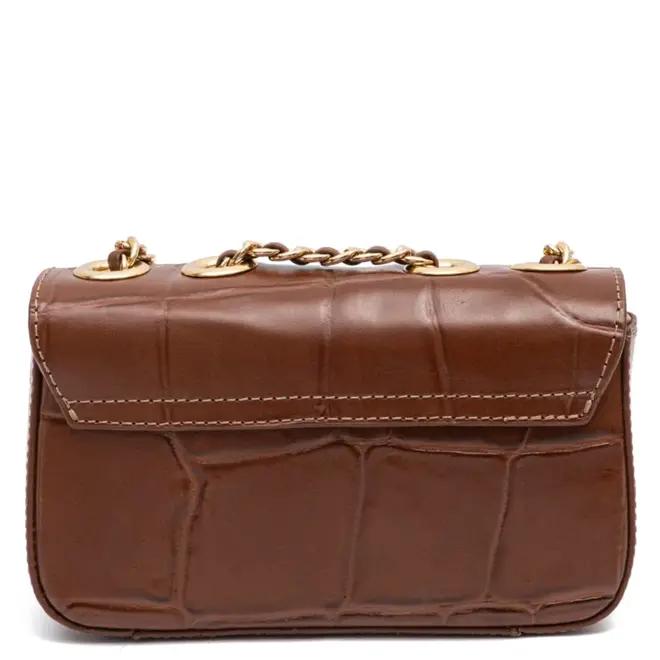 BOLSA PEQUENA ANNE LIZARD ISLA MARROM