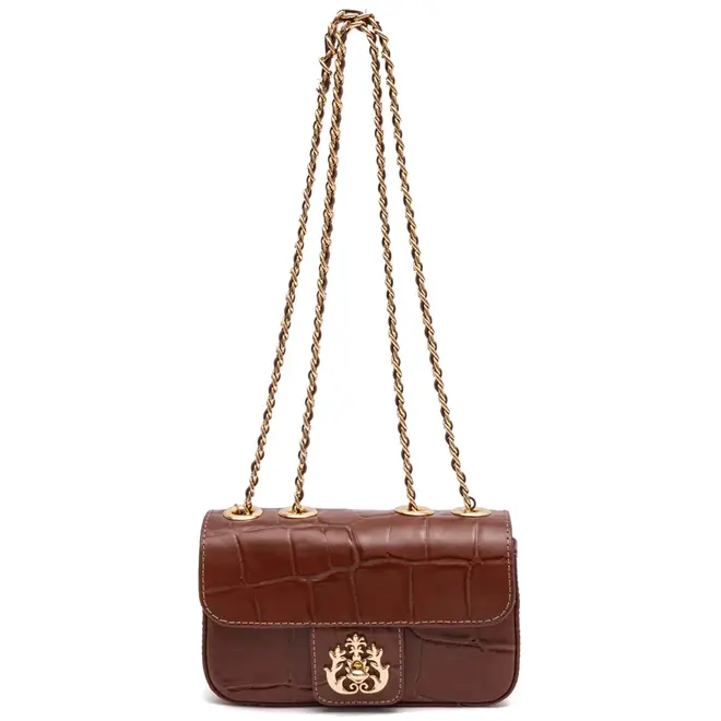 BOLSA PEQUENA ANNE LIZARD ISLA MARROM