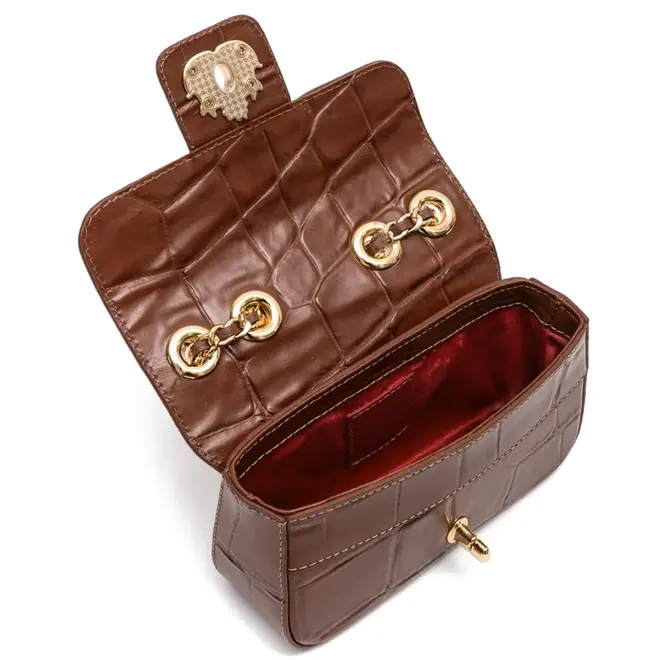BOLSA PEQUENA ANNE LIZARD ISLA MARROM