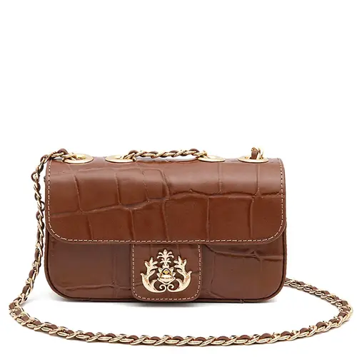 BOLSA PEQUENA ANNE LIZARD ISLA MARROM