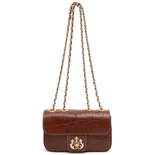 BOLSA PEQUENA ANNE LIZARD ISLA MARROM