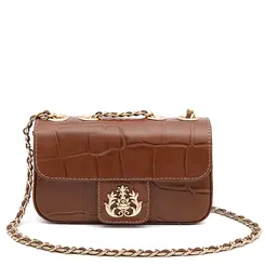 BOLSA PEQUENA ANNE LIZARD ISLA MARROM