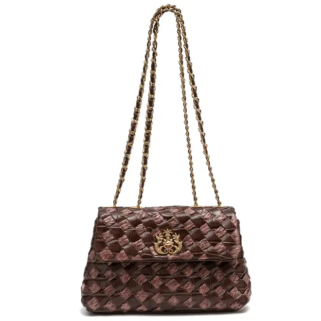 BOLSA PEQUENA HELEN RÁFIA ISLA MARROM