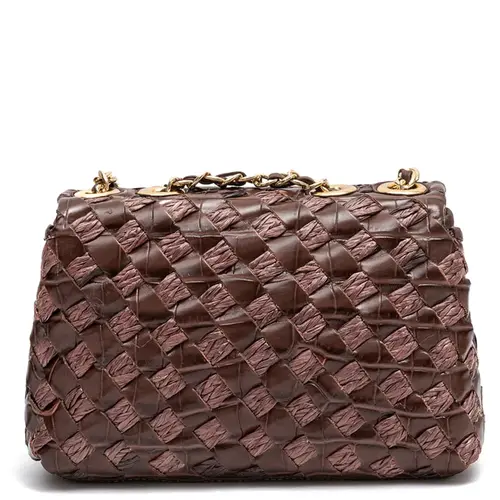 BOLSA PEQUENA HELEN RÁFIA ISLA MARROM