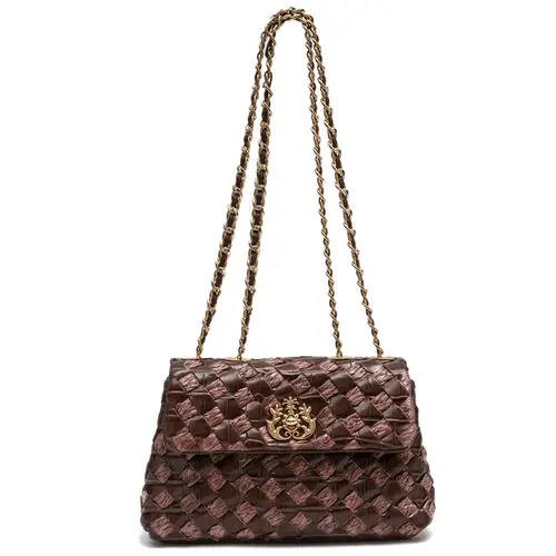 BOLSA PEQUENA HELEN RÁFIA ISLA MARROM