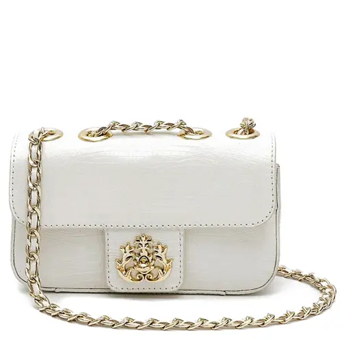 BOLSA PEQUENA ANNE LIZARD ISLA BRANCO
