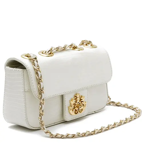BOLSA PEQUENA ANNE LIZARD ISLA BRANCO