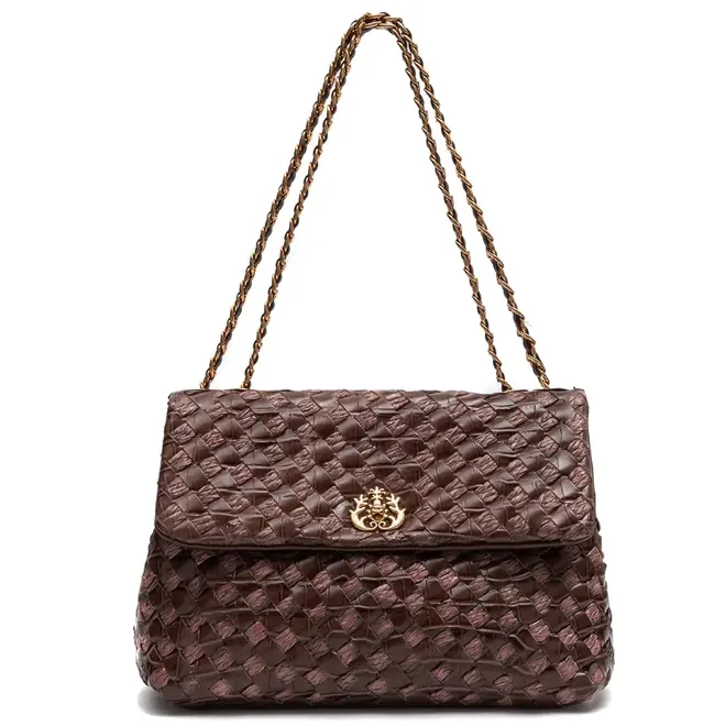 BOLSA MÉDIA HELEN RÁFIA ISLA MARROM