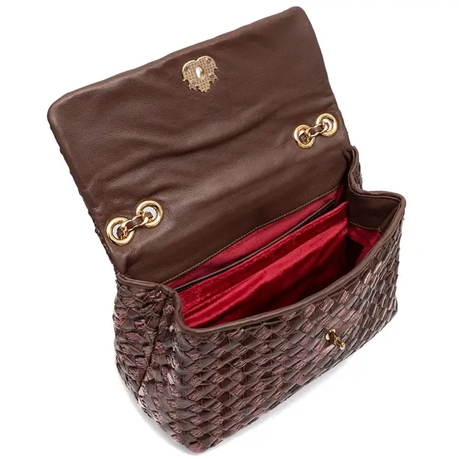 BOLSA MÉDIA HELEN RÁFIA ISLA MARROM