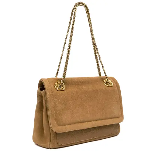 BOLSA MÉDIA FLAP PETRA ISLA BEGE