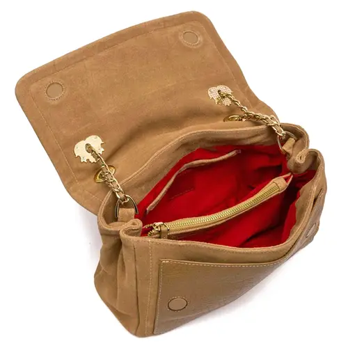 BOLSA MÉDIA FLAP PETRA ISLA BEGE