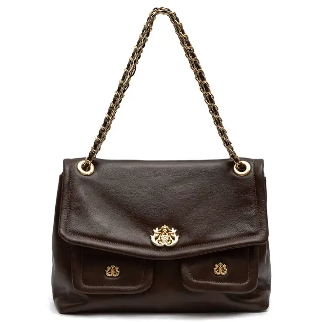 BOLSA GRANDE FLAP DAHLIA GREENE ISLA MARROM