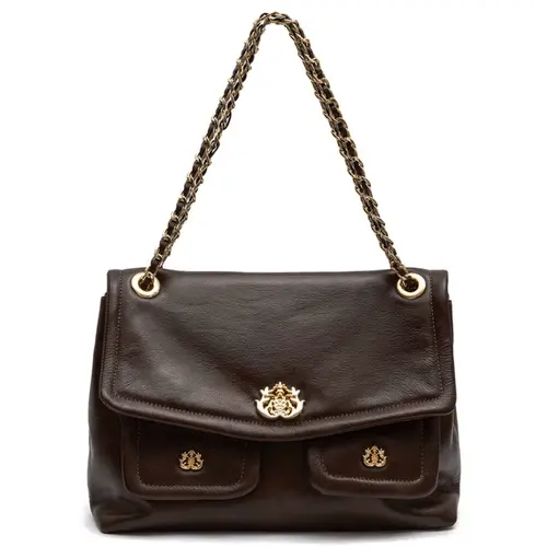 BOLSA GRANDE FLAP DAHLIA GREENE ISLA MARROM
