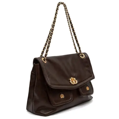 BOLSA GRANDE FLAP DAHLIA GREENE ISLA MARROM