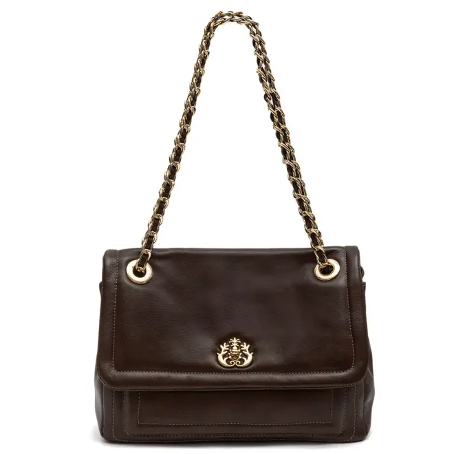BOLSA MÉDIA FLAP DAHLIA CROSBY ISLA MARROM