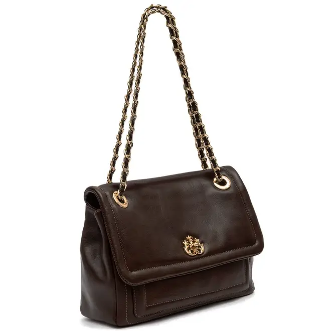 BOLSA MÉDIA FLAP DAHLIA CROSBY ISLA MARROM