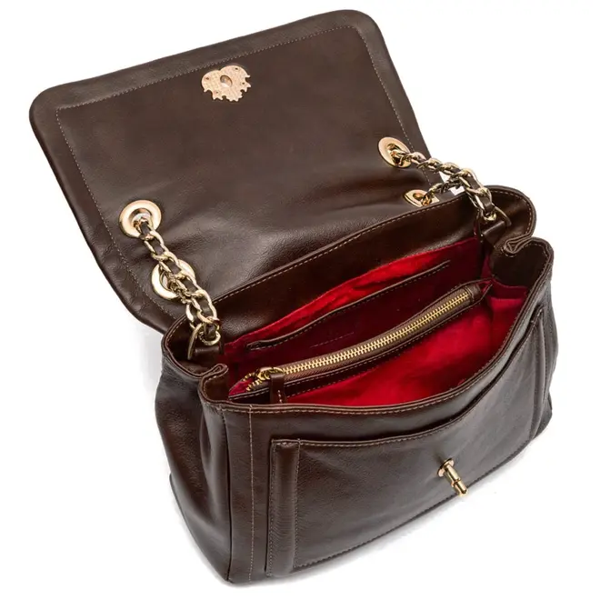BOLSA MÉDIA FLAP DAHLIA CROSBY ISLA MARROM