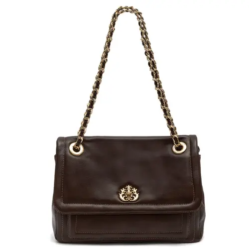 BOLSA MÉDIA FLAP DAHLIA CROSBY ISLA MARROM