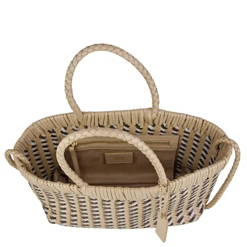 BOLSA PEQUENA TOTE MIA SCHUTZ BEGE