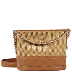 BOLSA MÉDIA HOBO 944 PALHA SCHUTZ MARROM