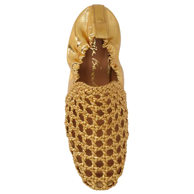 SAPATILHA TRESSÊ LUIZA BARCELOS DOURADO