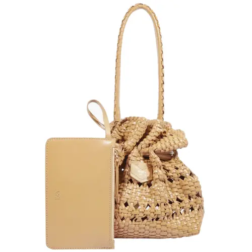 BOLSA MÉDIA BUCKET TOULERIE SCHUTZ BEGE